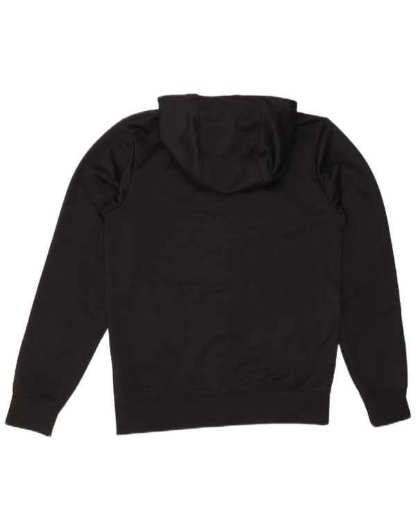 Maglione con cappuccio e zip grafica da uomo NIKE piccolo in poliestere nero