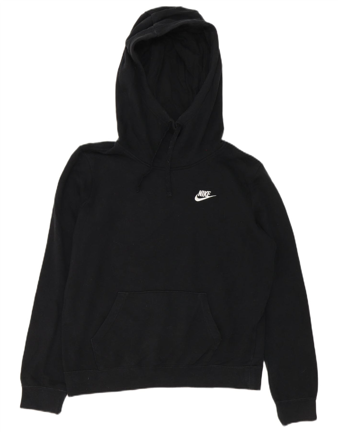 Felpa con cappuccio da uomo Nike, cotone medio nero
