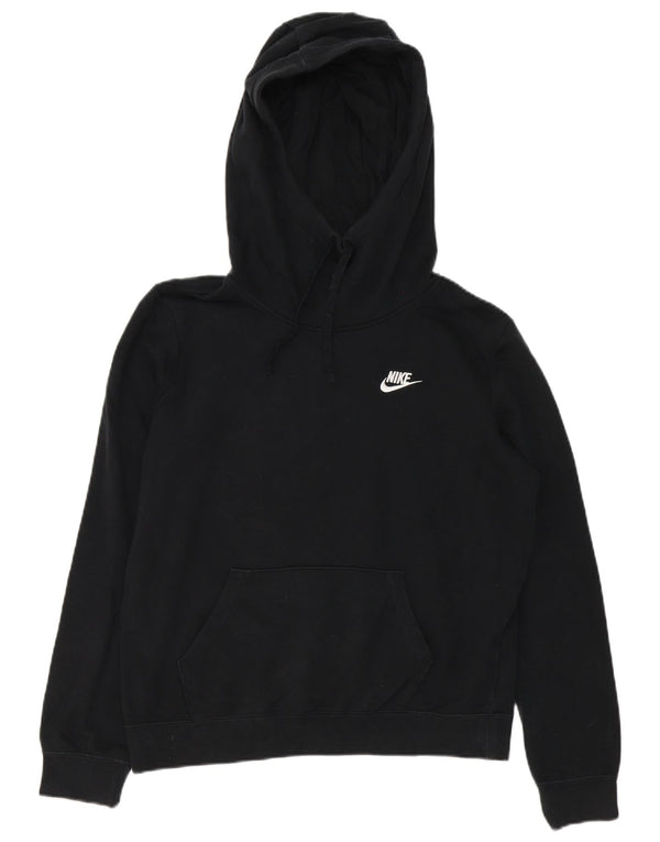 Felpa con cappuccio da uomo Nike, cotone medio nero