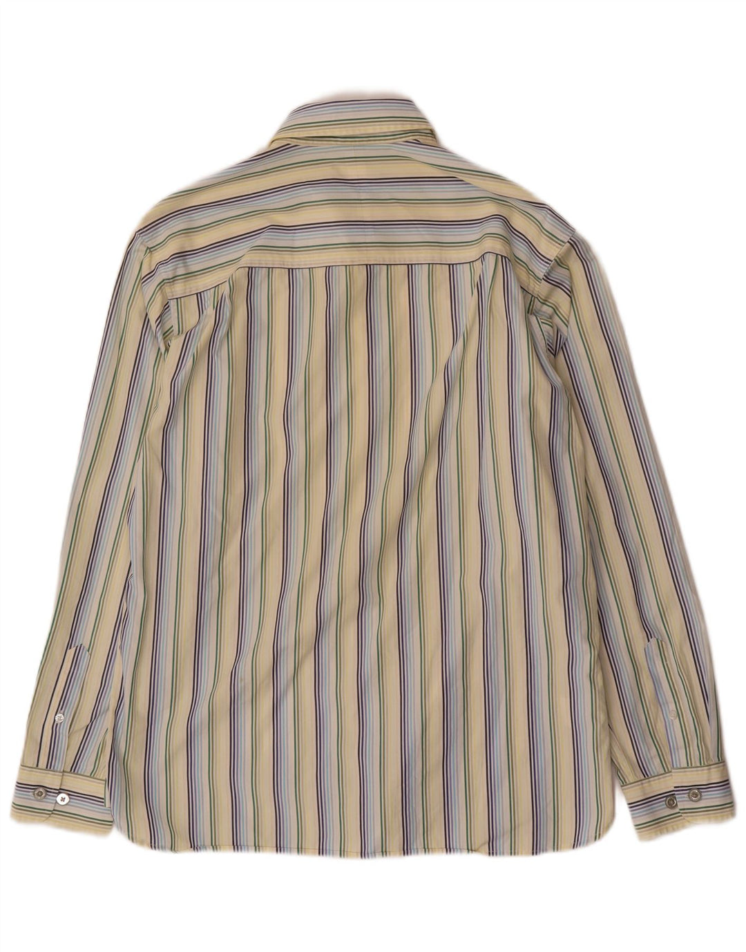 Camicia da uomo Fred Perry grande in cotone gessato giallo