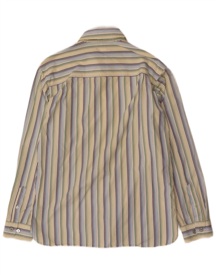Camicia da uomo Fred Perry grande in cotone gessato giallo
