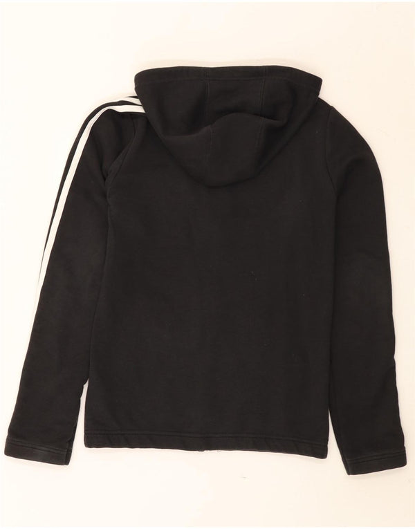 Felpa con cappuccio e zip per bambina Adidas 13-14 anni in cotone nero