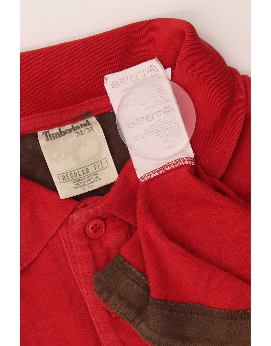 Polo Timberland da uomo a maniche lunghe vestibilità regolare in cotone rosso medio