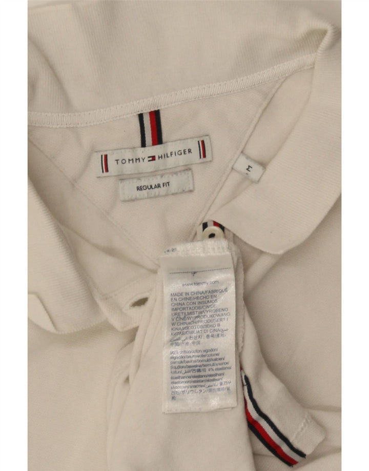 Polo da donna vestibilità regolare Tommy Hilfiger UK 14 cotone bianco medio