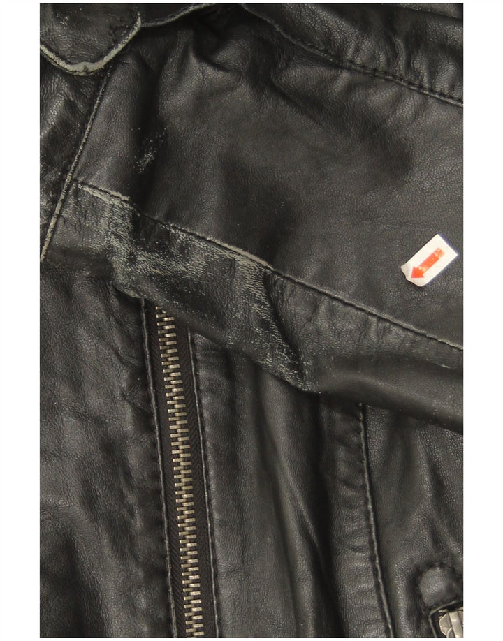 Giacca da motociclista in pelle da donna Gipsy UK 14 Pelle nera media