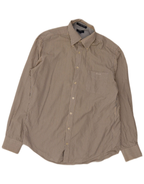 Gant Camicia da uomo E-Z Fit grande cotone gessato beige
