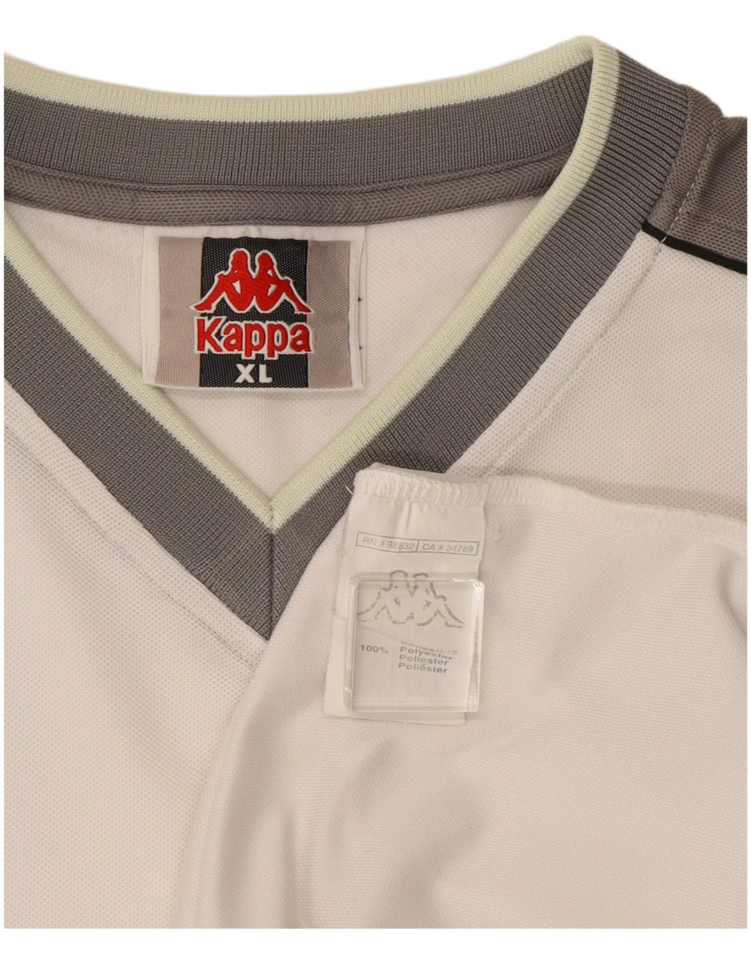 Maglietta Kappa per ragazzi 13-14 anni XL Poliestere Colourblock bianco