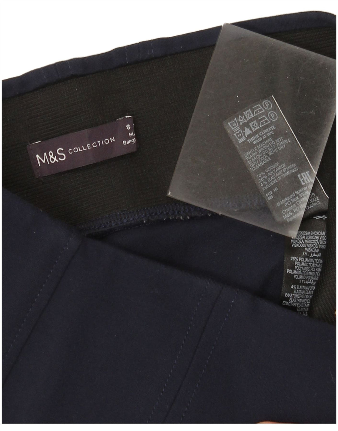 Leggings da donna Marks & Spencer UK 8 Small in viscosa blu navy