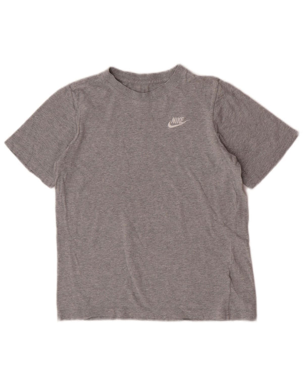 T-shirt da ragazzo Nike Top 12-13 anni Large in cotone mélange grigio
