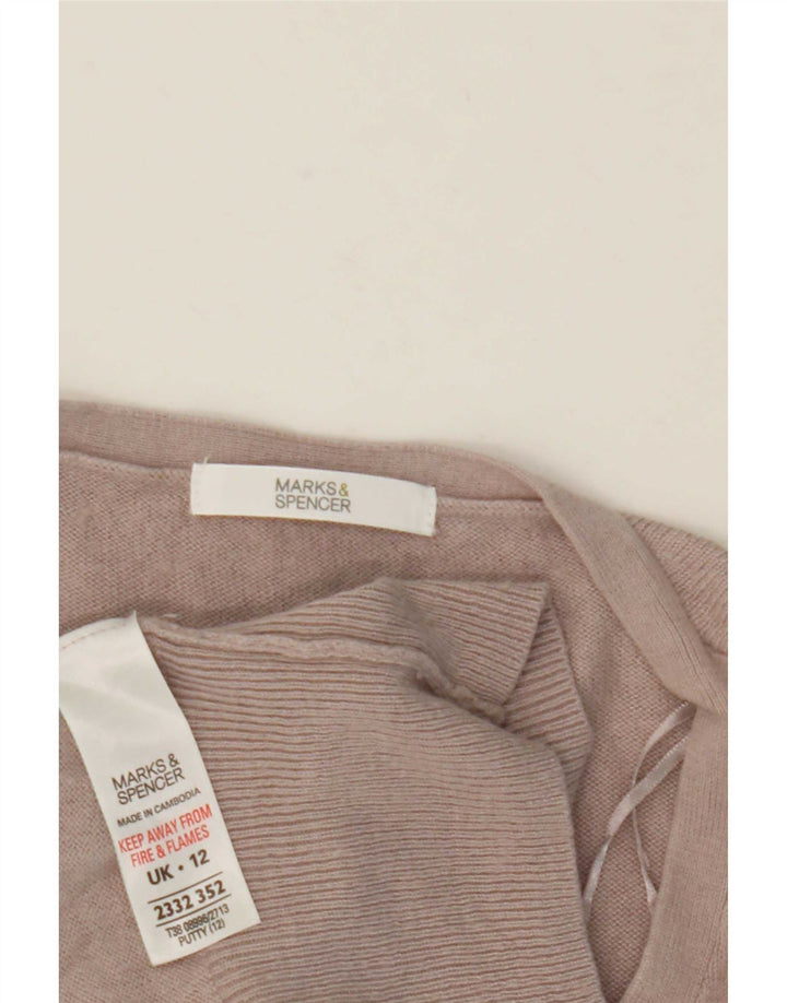 Maglione cardigan da donna Marks & Spencer UK 12 Viscosa grigio medio