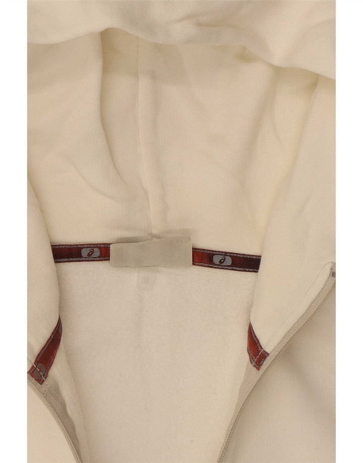 Maglione con cappuccio e zip da donna Asics UK 14 medio bianco