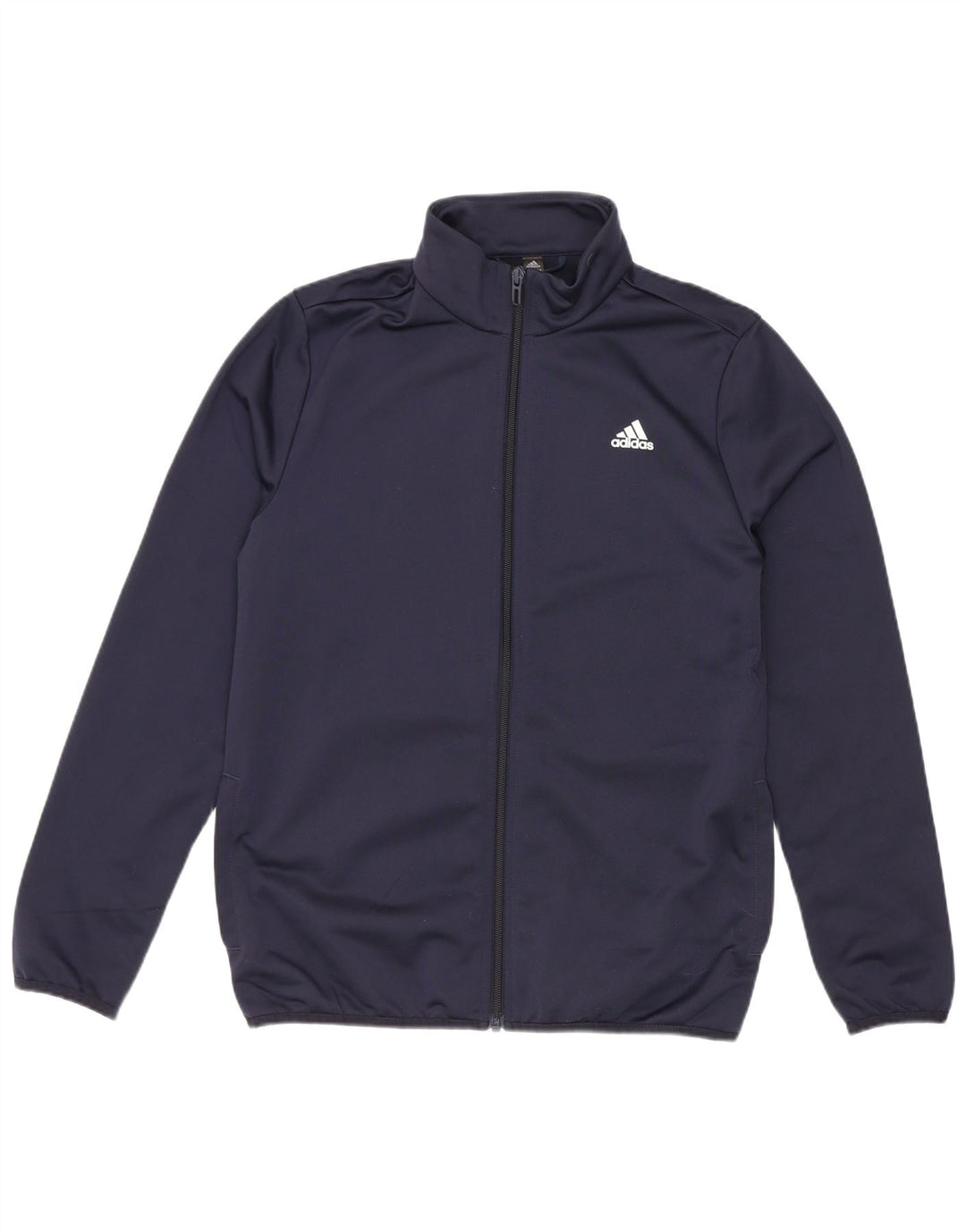 Giacca da ginnastica grafica da ragazzo Adidas 13-14 anni in poliestere blu navy