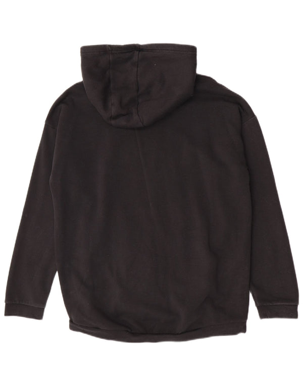 Maglione con cappuccio oversize grafico da donna Adidas UK 12/14 Cotone nero medio