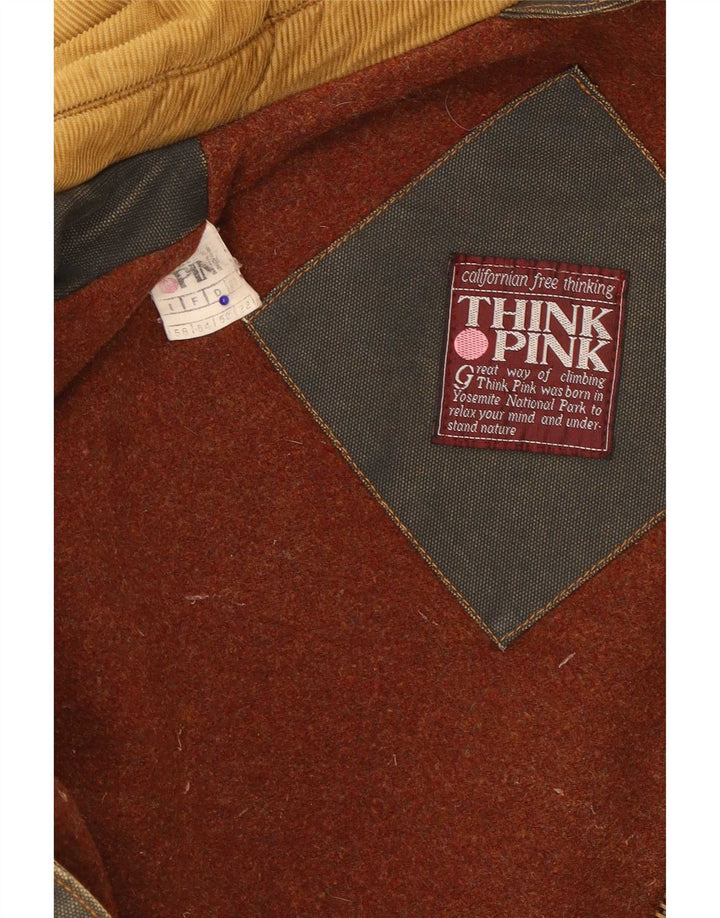 Cappotto giacca a vento con cappuccio da uomo Think Pink IT 56 3XL Grigio