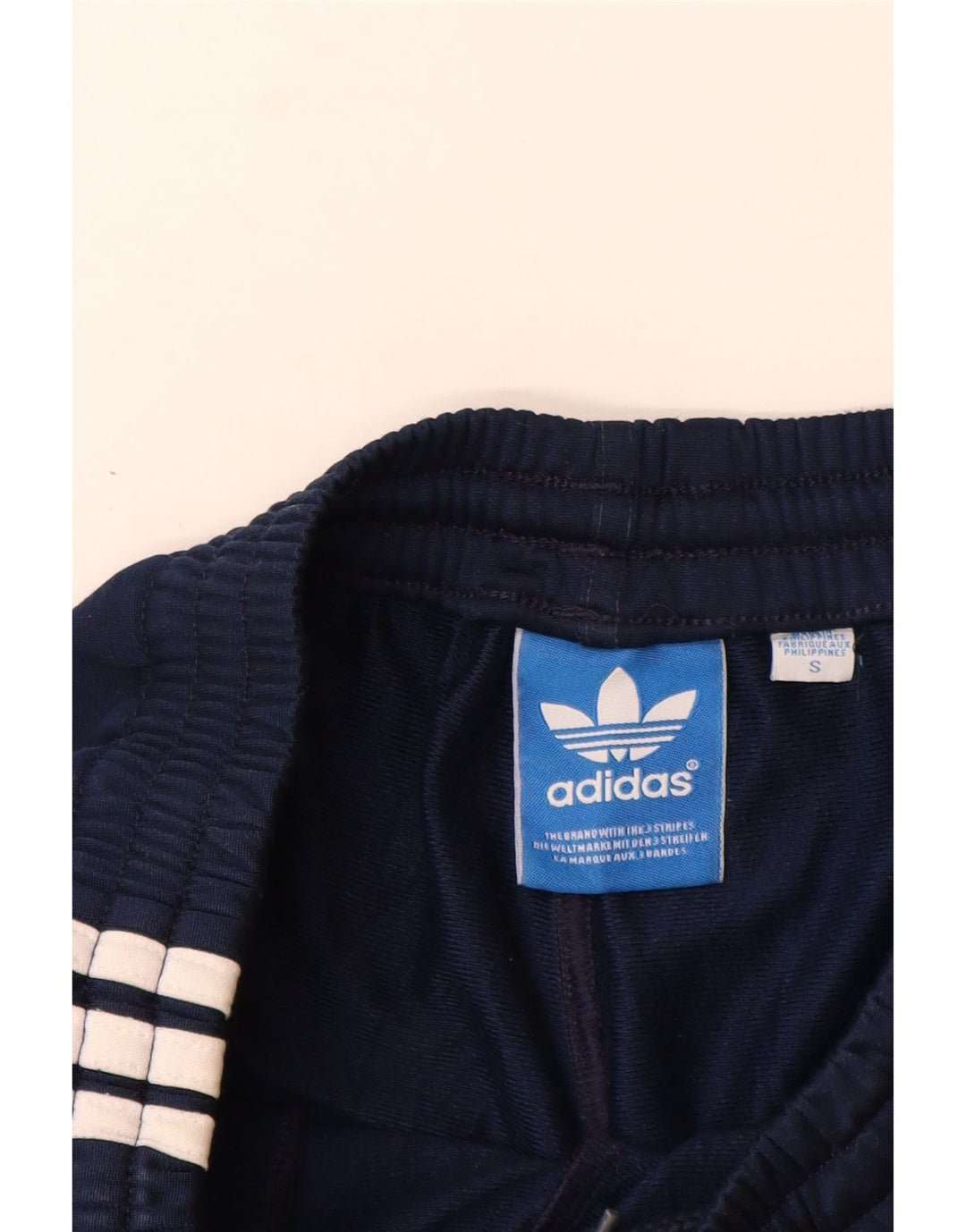 Pantaloni da tuta da uomo ADIDAS piccoli in poliestere blu navy