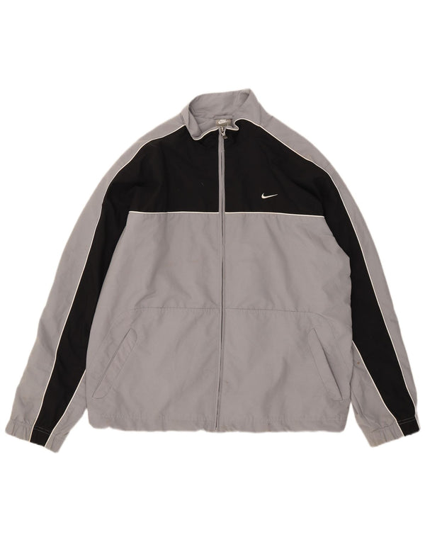 Giacca da tuta da uomo Nike UK 41/43 Large Grigio Colourblock Poliestere