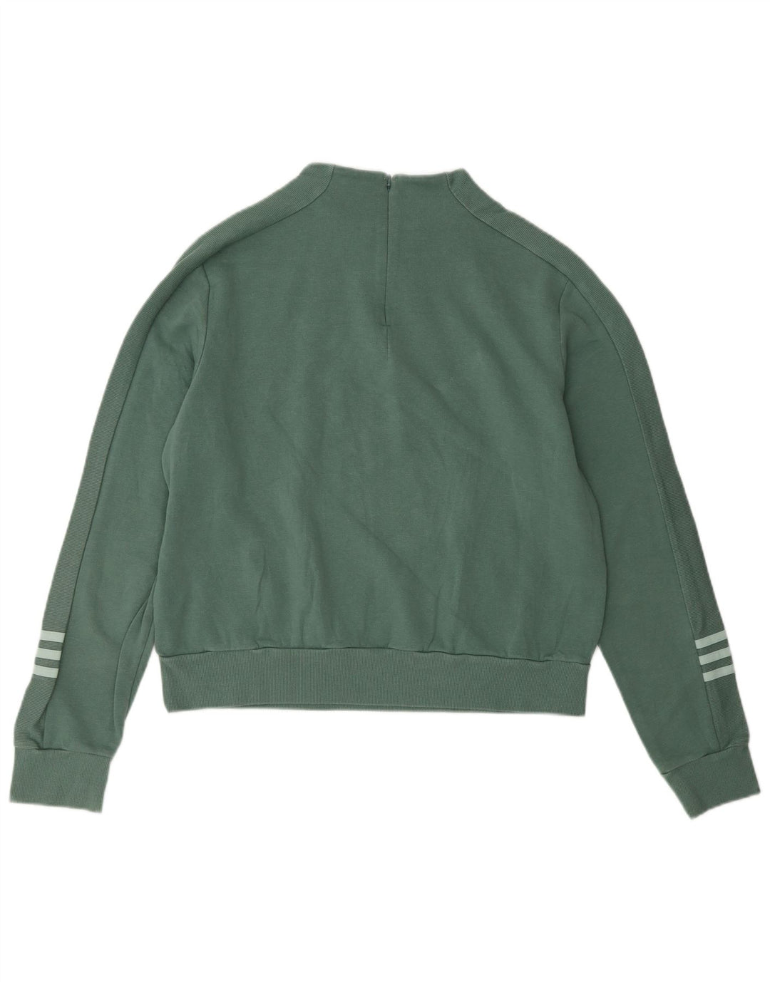 Felpa da donna ADIDAS maglione UK 16/18 grande cotone verde