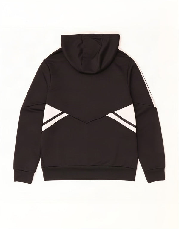 Felpa con cappuccio grafica da ragazzo Adidas 13-14 anni nera