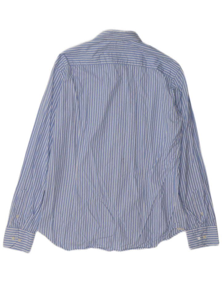 Camicia da uomo MASSIMO DUTTI taglia 16 1/2 grande cotone a righe blu