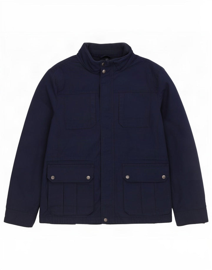 Giacca da uomo con cappuccio Fat Face UK 40 Large in poliestere blu navy