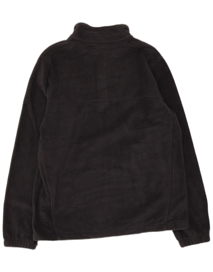 COLUMBIA Maglione in pile Crawford con zip e collo da uomo, poliestere nero medio