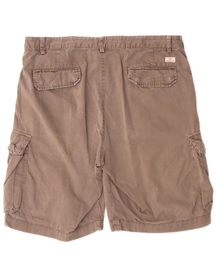 Pantaloncini cargo da uomo 40Weft W36 cotone grigio grande