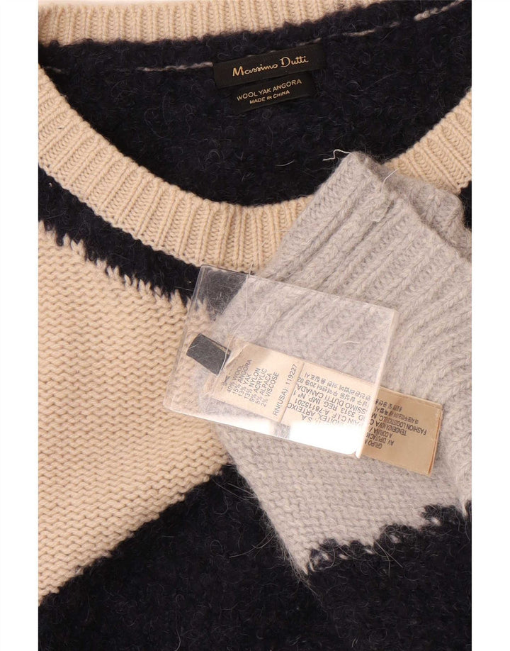 Massimo Dutti Maglione da donna con scollo a barchetta UK 10 piccolo multicolore