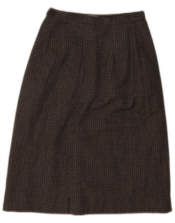 Gonna a trapezio da donna vintage W22 2XS pied de poule grigia