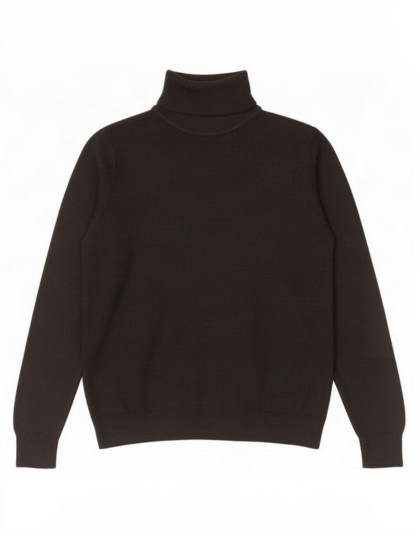 Maglione maglione a collo alto da donna Marks & Spencer UK 14 grande acrilico grigio