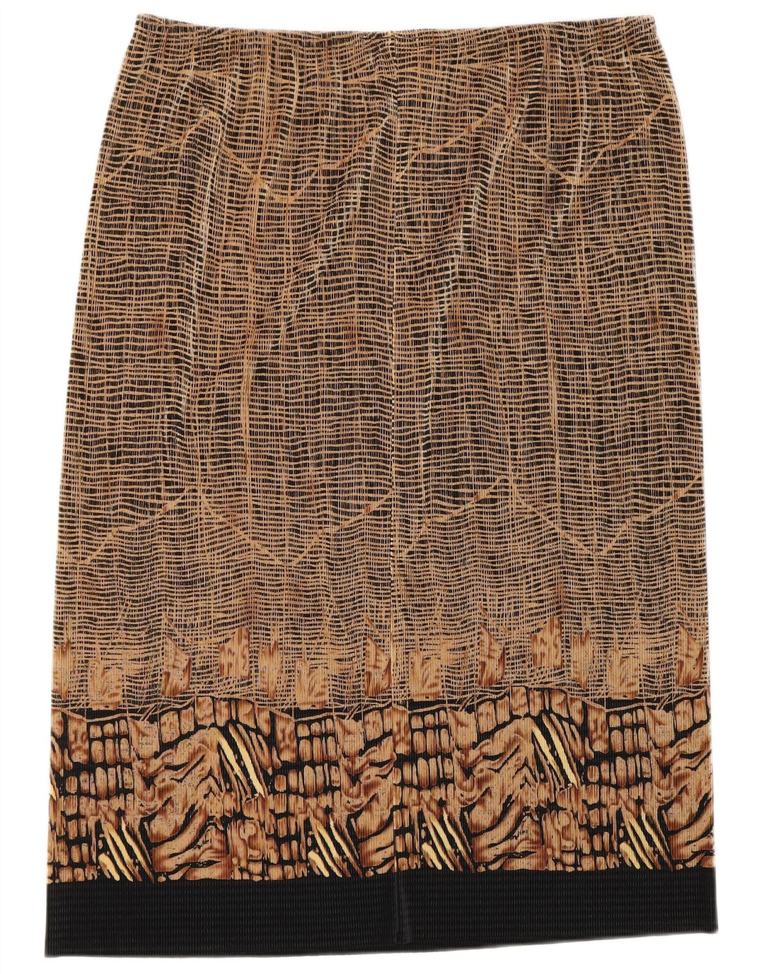 CARROLL REED Womens Straight Skirt Large W34  Brown Animal Print Polyester