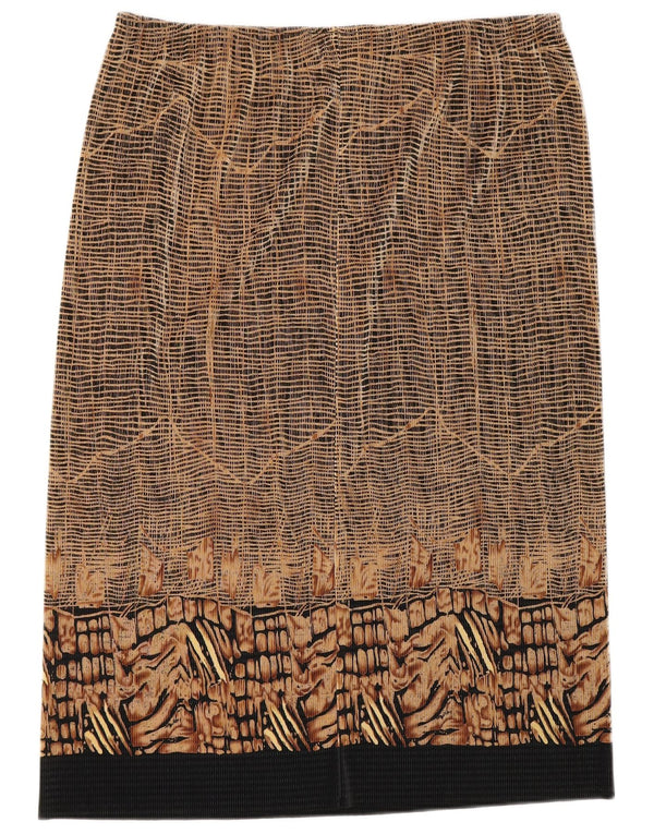 CARROLL REED Womens Straight Skirt Large W34  Brown Animal Print Polyester