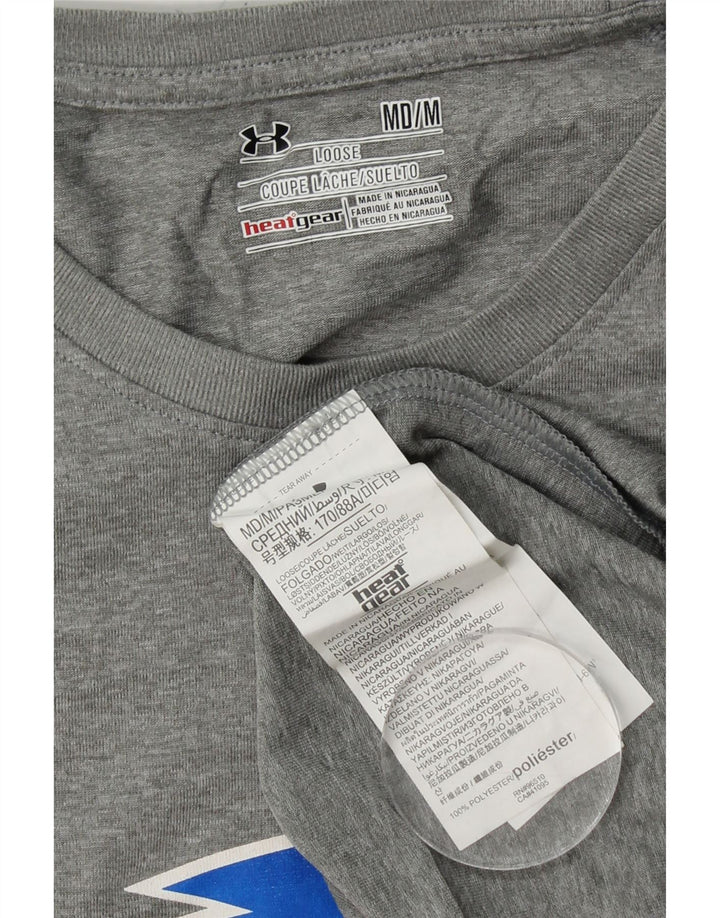 T-shirt grafica da uomo UNDER ARMOUR Top in poliestere grigio medio