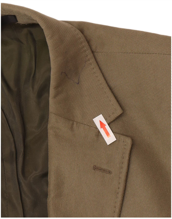 Giacca blazer lunga a 2 bottoni Marks & Spencer da uomo UK 48 2XL poliestere verde