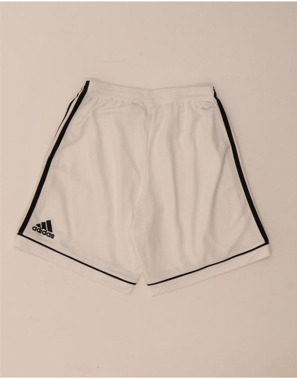 Pantaloncini sportivi Adidas Climalite da uomo piccoli in poliestere bianco