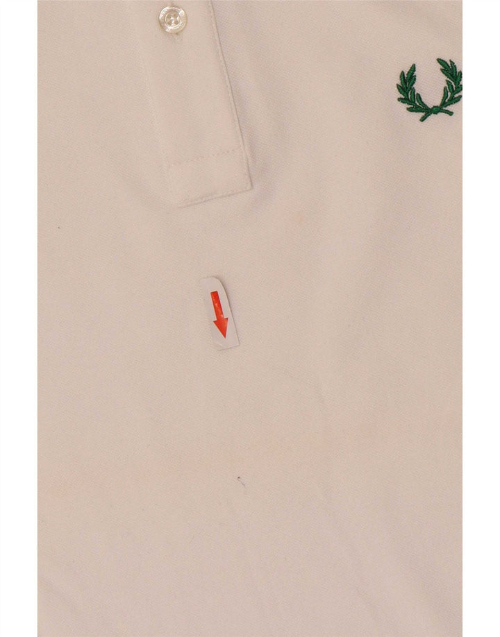 Polo Fred Perry da uomo leggera ed elasticizzata in cotone bianco medio