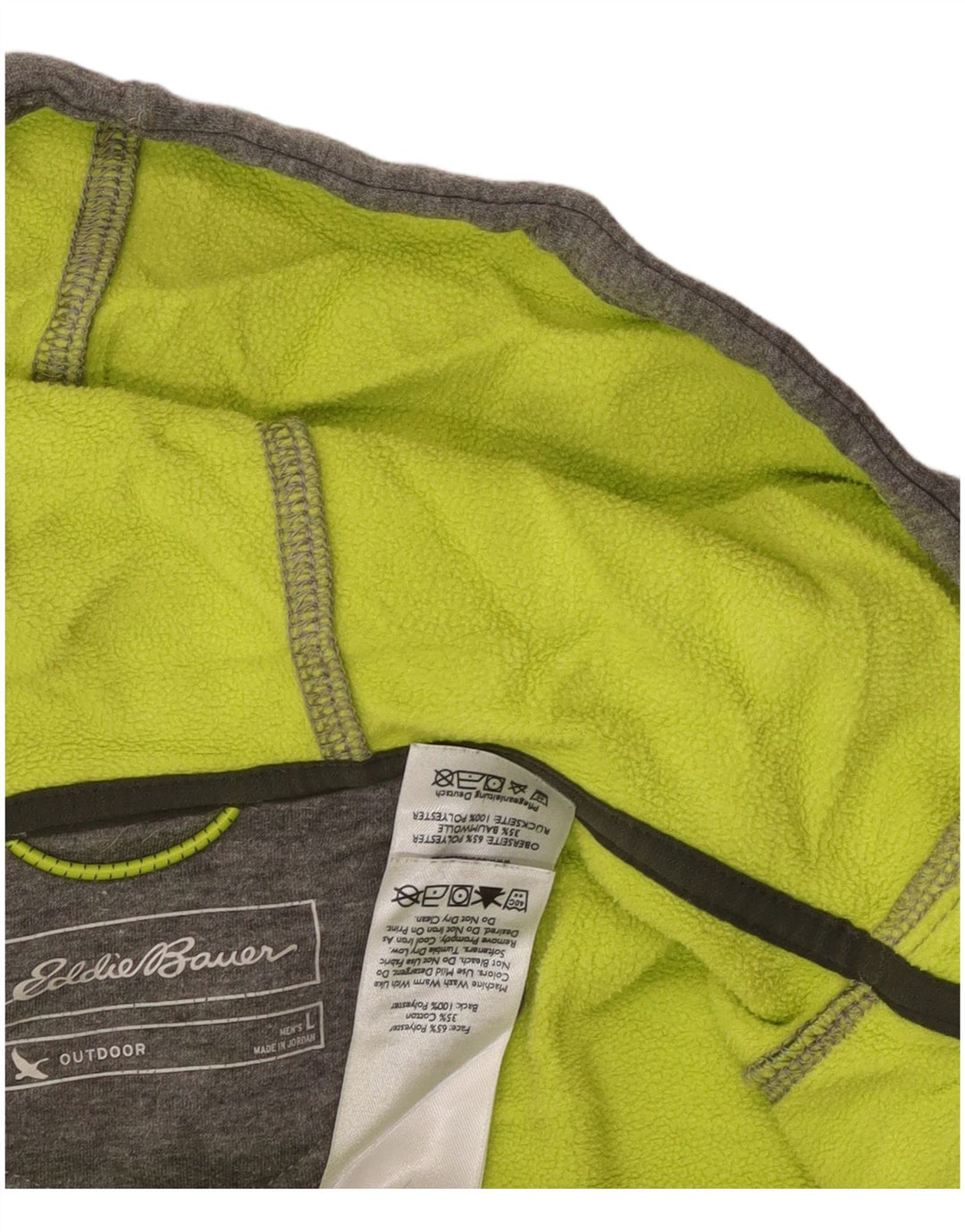 EDDIE BAUER Maglione con cappuccio e zip da uomo grande poliestere grigio
