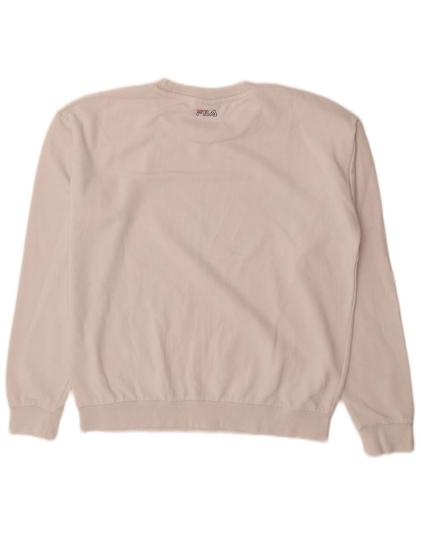 Felpa grafica da donna Fila Jumper UK 14 Medium White