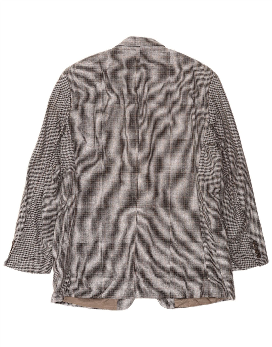 Giacca blazer a 2 bottoni da uomo Ralph Lauren UK 42 grande seta pied de poule grigia