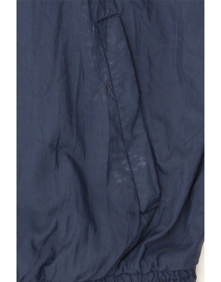Giacca da ginnastica vintage da uomo XL color block blu navy
