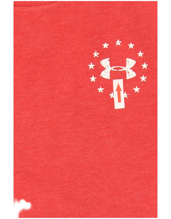 T-shirt grafica da uomo vestibilità ampia Under Armour piccola rossa