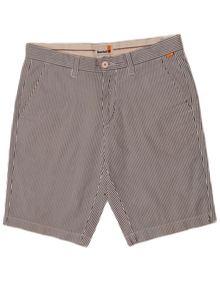 Pantaloncini chino da uomo Timberland W31 blu medio gessato