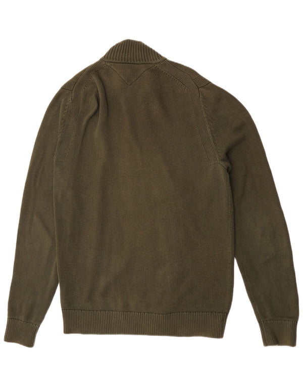 Maglione cardigan da uomo Tommy Hilfiger XL in cotone verde