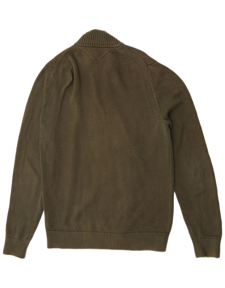Maglione cardigan da uomo Tommy Hilfiger XL in cotone verde