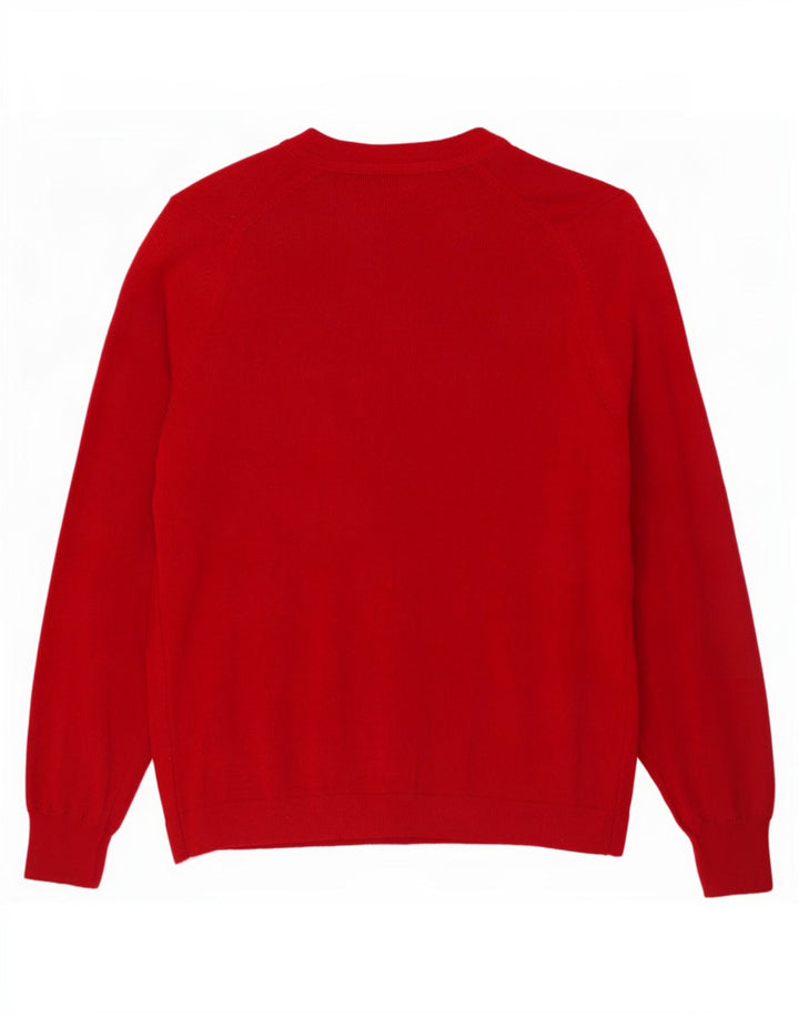 Maglione cardigan da donna St Michael UK 14 grande lana bordeaux