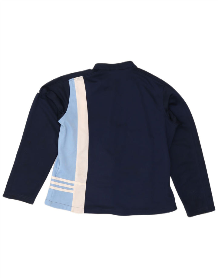Giacca da tuta da donna ADIDAS UK 16 Large Blu Navy Colourblock