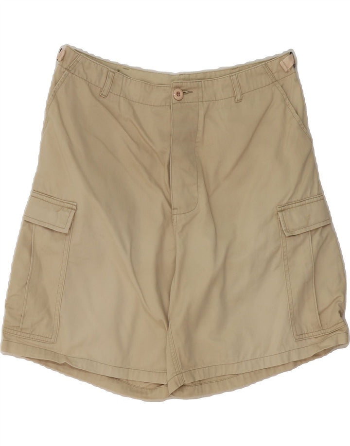 VINTAGE Mens Cargo Shorts W34 Large  Beige Cotton Vintage Vintage and Second-Hand Vintage from Messina Hembry 