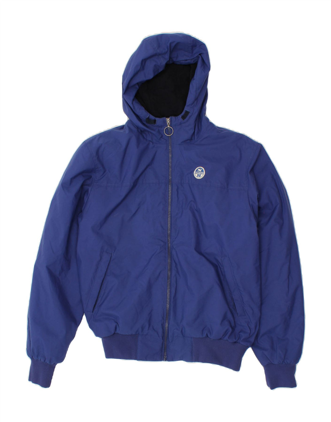 NORTH SAILS Boys Hooded Bomber Jacket 15-16 Years Navy Blue Polyamide Vintage North Sails and Second-Hand North Sails from Messina Hembry 