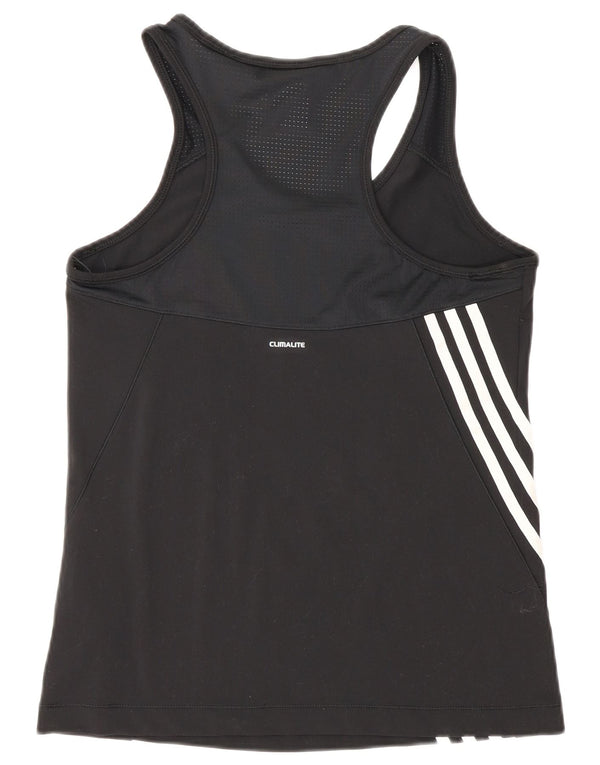 Canotta da donna Adidas UK 12/14 Sport in poliestere a righe nere medie