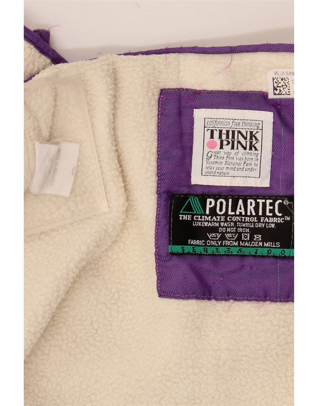 Maglione in pile oversize con zip e collo oversize da donna Think Pink UK 14 medio bianco sporco