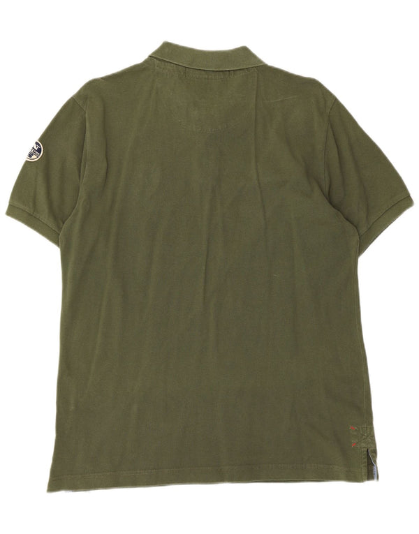 Polo da rugby grafica da uomo North Sails grande in cotone color block kaki